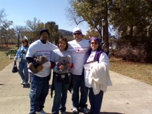 The first time we met, volunteer event for work at the Jacksonville Pet Expo