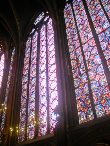 Beautiful stained glass in the Sainte-Chapelle
