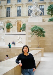 Kathryn inside the Louvre