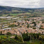 Magnificent view of the city below Orvieto