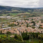 Magnificent view of the city below Orvieto