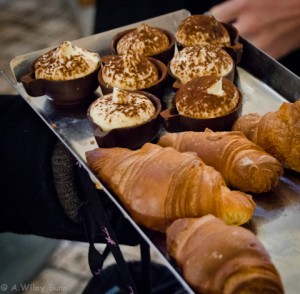 Cappuccino crème in mini-chocolate tea cups, way to start out the food tour!